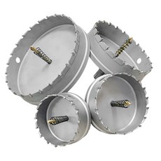 總盛工具 鎢鋼圓穴鑽 90-200mm 圓穴鋸 鍍鈦中心鑽 不銹鋼開孔, 1個