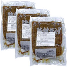 프리미엄 사각 조미 미니 유부 650g(60매) 3팩 초밥용, 3개, 13g