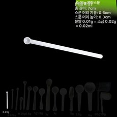 미니 마이크로 계량스푼 파우더 스쿱 약용 시약 정량, 1개