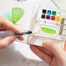 휴대용 투명 물감 파레트 미니 팔레트 수채화 아크릴 물감 혼합 미술 도구 화방, 1개, 투명set