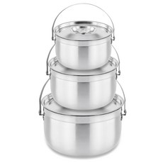 寶馬牌 超厚調理鍋 TA-S-125-SET, 不鏽鋼, 1套, 16+19+22cm