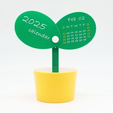 써니영마켓 2025년 탁상 달력 다용도 연필 펜꽂이 정리함, 1개, 옐로우