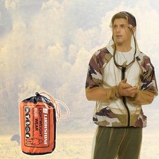 양봉옷 벌레방지복 망사옷 방충복 밤낚시 여름 전신보호, S/M, 블랙 수트