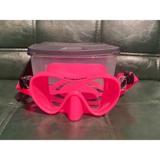 SCUBAPRO TRINIDAD 自潛面鏡套組，無框設計，廣闊視野，舒適貼合，潛水浮潛皆適用, 粉紅色面鏡, 粉紅色面鏡