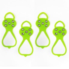 어린이용 아이젠 빙판길 미끄럼방지 밴드형 2개 SET 4p, 03.연두2P