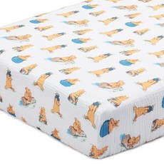 LollyBanks Fitted Crib Sheets 2 Pack Soft and Breathable 100% Cotton Muslin Crib Sheets Neutral, Sweet as Hunny