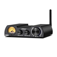 AIYIMA A08 PRO TPA3255 파워 앰프 블루투스 5.1(VU 미터 300W+300W 하이파이 클래스 D 스테레오 디지털 오디오 앰프 2.0 채널 앰프 포함) 패시브