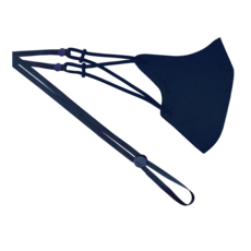 lumica D타입 마스크 스트랩 세트 숨쉬기편한 재사용 연예인 일체형 마스크 가벼운 길이조절 스트랩 L사이즈, L(네이비), 1개