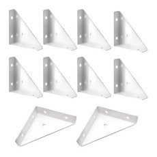 코너 꺽쇠 삼각 브라켓 연결철물, 화이트, 10개