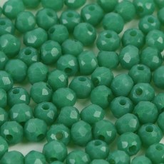 크리스탈 유리 론델컷 론델 비즈 2mm 불투명, 1세트, F0235. 씨그린