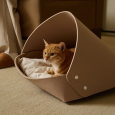 세이펫 고양이 펠트 쉘하우스 숨숨집 폭신한 쿠션 캣하우스, 1개, ,