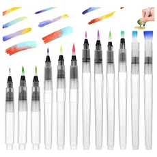 COXCO 생동감 컬러 수채펜 섬유 쉽게 혼색 그림&스케치용, 12개