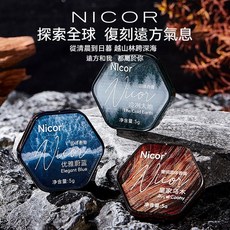 Nicor香膏 男士香水 隨身口袋便攜式 持久淡香 固體香膏, 1個, 冷冽大地