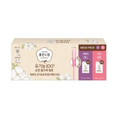 좋은느낌 유기농 순면 레귤러&슈퍼 탐폰 12개 x 4팩, 4세트, 12개입, 중형