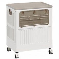 [파격할인]수납하마 대형 정리함 오픈 접이식 리빙박스 이동 수납함, 1개, 투명