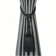 1Pc 술 커튼 타이 백 단일 볼 스트랩 교수형 공 대 한 Tassels, 17 Driver-Black Red, 01 China Mainland