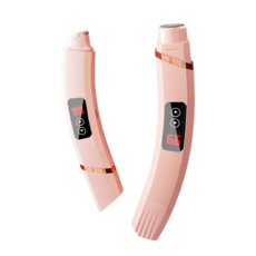 Routop 2in1 전기 제모기 저소음 디스플레이 듀얼 탈부착 헤드 C타입 충전, 핑크