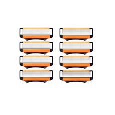 로본 퓨전 시리즈 남성용 페이셜 면도기 제모 안전 6층 면도날 교체에, 8 blades