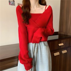 PEONIST 女士短版羅紋肩帶針織T恤