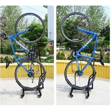 四合一直立式停車架 自行車展示架 公路車L型停車架 維修架 穩固耐用 多功能, 5個, black