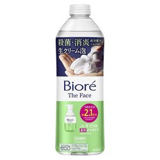 Biore 蜜妮 奶油泡沫洗顏慕斯補充瓶 綠色清爽淨痘款, 1個, 340ml