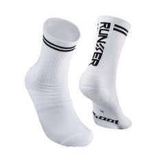 백스삭스 러너10 러닝양말 마라톤 발목압박 쿠션 스포츠 화이트, 크림 화이트, 1개