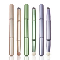 WOKoto 1pcs 크롬 블루 양머리 네일 아트 브러시 실리콘 옴브레 및 먼지 도팅 그라디언트 펜 페인트 청소용, KIT1, 1개