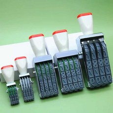 회전 넘버링 스탬프 번호 숫자일체형 날짜 고무인 사무용 고무 날짜 도장 스템프, 1개, 대형 3자리(문자 높이 6mm)