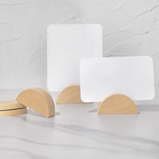 유니쿠 10세트 2인치 아치 자작나무 스탠드 카드 1.2mm 슬롯 명함 장소 홀더 사진 전시대 이벤트 장식 소매점 카페 레스토랑 메뉴 이름표, Acrh Birch