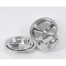 스텐3구 반찬접시, XL(실버), 1개