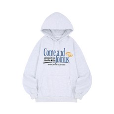 매장정품 오드스튜디오 ODDSTUDIO 컴앤조인어스 그래픽 오버핏 후드 - WHITE MELANGE OO3SUHT101WM 126283