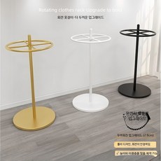 회전식행거 옷길이 의류 스탠드 회전식 PVC 옷걸이 수건걸이, 1개, D_굵은 블랙 높이 155
