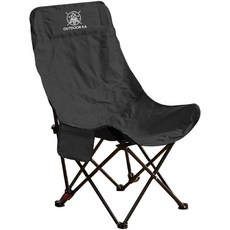 【Gooday】露營躺椅 行軍床, 【LOGO款-無腳靠】黑色-四段調整, 1個