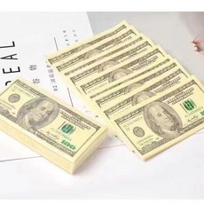 創意精緻美元紙巾小包餐巾紙新款印花紙巾原木漿彩色紙巾便攜式, 1個, 仿美鈔紙巾2包【體驗裝】