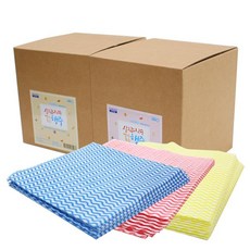 주방 빨아쓰는 일회용 행주 타올 접지100매 1박스, 블루, 1개