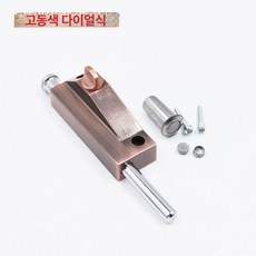 도어키 회전문 스프링 도난방지 도어 회전형 키리스, 1개, 고동색 다이얼형