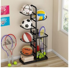 THE PI 스포츠볼 진열대 5구 블랙 축구공 진열, 1개