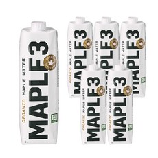 메이플3 캐나다산 퀘백 유기농 메이플 워터, 1L, 6개