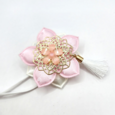 반려동물 반려견 반려묘 꽃 배씨 악세사리, 1개, 핑크
