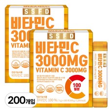 순수식품 비타민C 3000 가루 분말 스틱 파우더, 3g, 200개