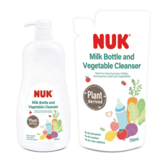 NUK 植萃奶瓶蔬果清潔液超值組 (950ml+750ml), 1個
