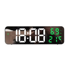 밝기조절 온도 습도 알람시계 무소음 디지털 LED 탁상시계, CLOCK01_탁상시계