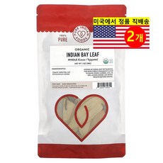 Pure Indian Foods 오가닉 월계수 통잎 허브 향신료 28g 1개, 2개