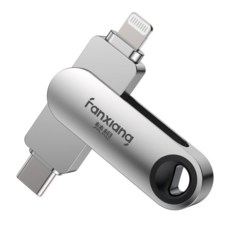 FANXIANG梵想F385蘋果Lightning Type-C雙頭隨身碟，全新APP介面，三年保固，高速傳輸，手機擴容首選, 1個, 64GB