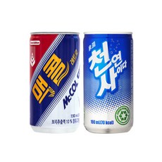 일화 천연사이다 업소용x30캔+맥콜x30캔, 1세트, 190ml