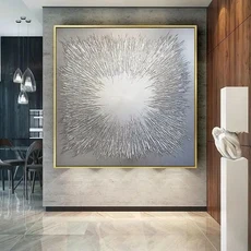 수제 추상 유화 캔버스에 골드 라인 벽 아트 현대 홈 장식 금박 벽화, 01 40x60cm No Frame, 01 P5, 1개