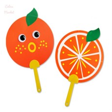 앤젤라마켓 스티커부착형 부채만들기세트, 파인애플