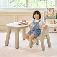 플레스타 데스크세트 유아 책상 의자 세트, 그레이, 그레이