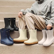 2500배송 캐주얼 남자 미들 레인부츠 낚시장화 주방신발 미끄럼방지 여름 장마 신발 11, 블랙42(260)