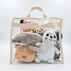 올라제 PVC 장난감 인형 생활용품 보관함, 1개, 아이보리